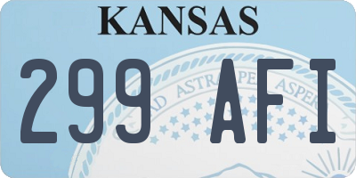 KS license plate 299AFI