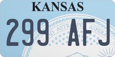 KS license plate 299AFJ