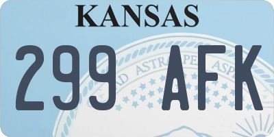 KS license plate 299AFK