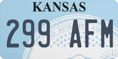 KS license plate 299AFM