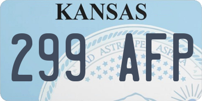 KS license plate 299AFP