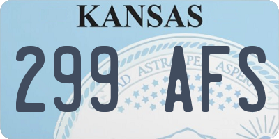 KS license plate 299AFS