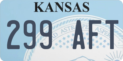 KS license plate 299AFT