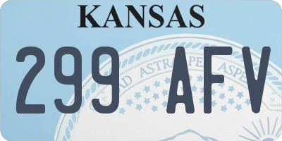 KS license plate 299AFV