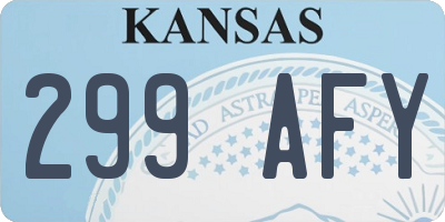 KS license plate 299AFY