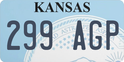KS license plate 299AGP