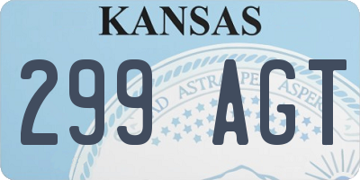 KS license plate 299AGT