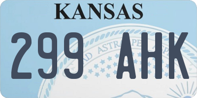 KS license plate 299AHK