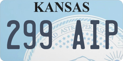 KS license plate 299AIP