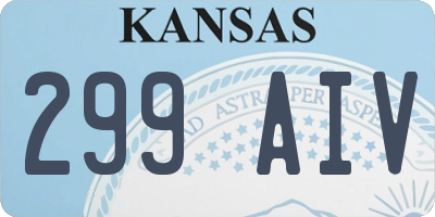 KS license plate 299AIV