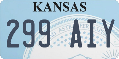 KS license plate 299AIY