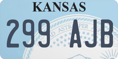 KS license plate 299AJB