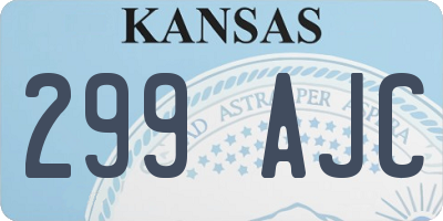 KS license plate 299AJC
