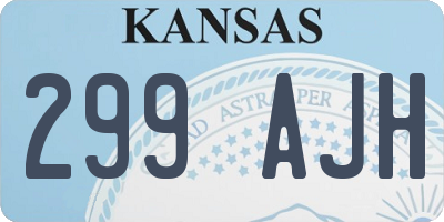 KS license plate 299AJH
