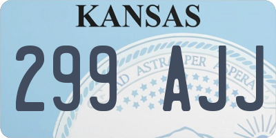 KS license plate 299AJJ