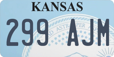 KS license plate 299AJM