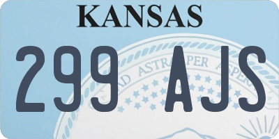 KS license plate 299AJS