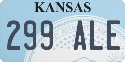 KS license plate 299ALE