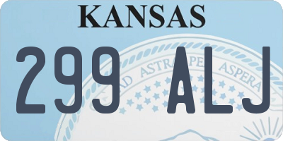 KS license plate 299ALJ