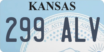 KS license plate 299ALV