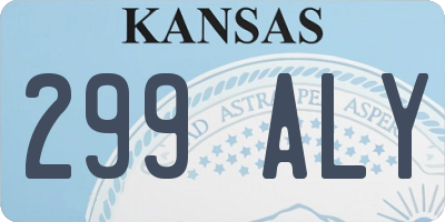 KS license plate 299ALY