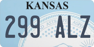 KS license plate 299ALZ