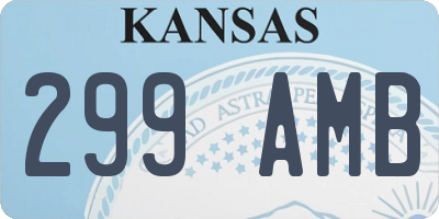 KS license plate 299AMB