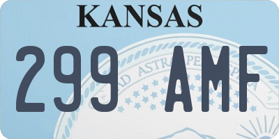 KS license plate 299AMF