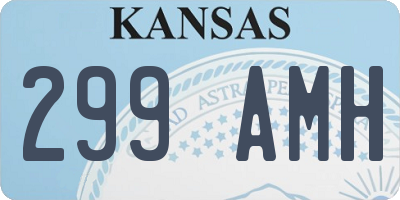 KS license plate 299AMH