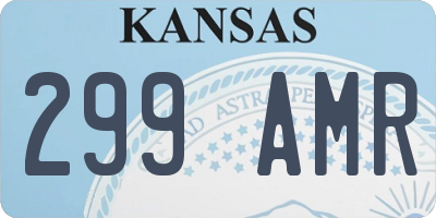 KS license plate 299AMR