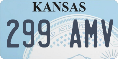 KS license plate 299AMV