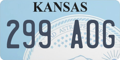 KS license plate 299AOG