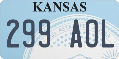 KS license plate 299AOL