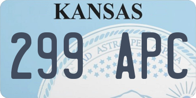 KS license plate 299APC