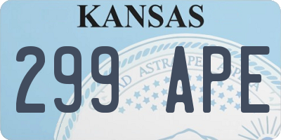 KS license plate 299APE