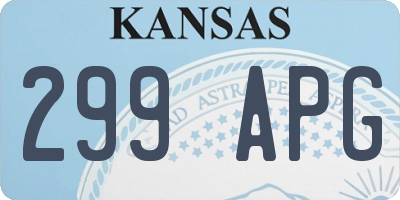 KS license plate 299APG