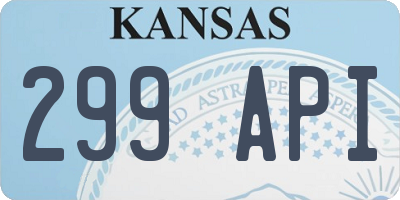 KS license plate 299API
