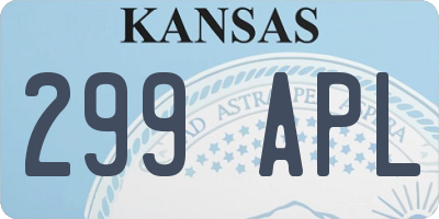 KS license plate 299APL