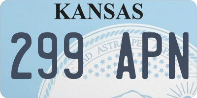 KS license plate 299APN