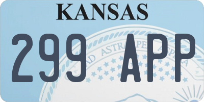 KS license plate 299APP
