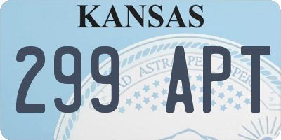 KS license plate 299APT