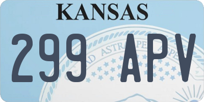 KS license plate 299APV