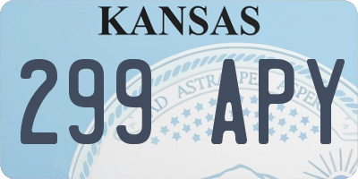 KS license plate 299APY
