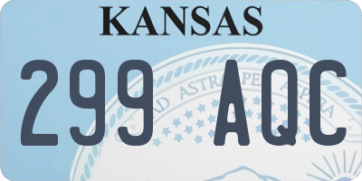 KS license plate 299AQC