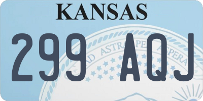 KS license plate 299AQJ