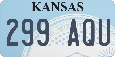KS license plate 299AQU