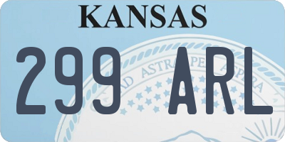 KS license plate 299ARL