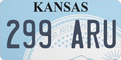 KS license plate 299ARU