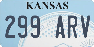KS license plate 299ARV