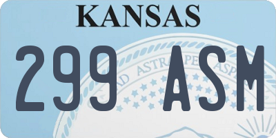 KS license plate 299ASM